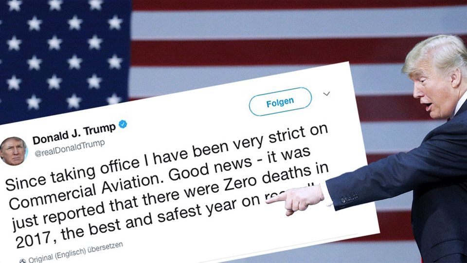 US-Fluglinien: Trump lobt sich für sichere Flüge - und erntet Spott US-Fluglinien: Trump lobt sich für sichere Flüge - und erntet Spott
