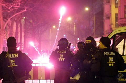 Polizeieinsatz in Leipzig