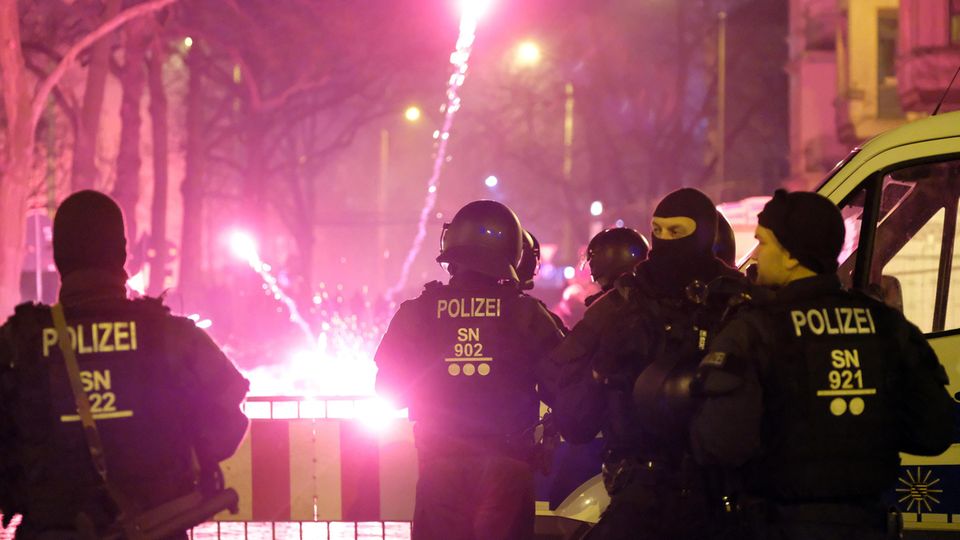 Polizeieinsatz in Leipzig