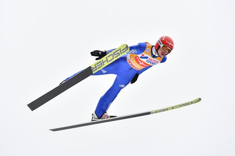 Richard Freitag flog in der Quali in Innsbruck auf Rang drei.
