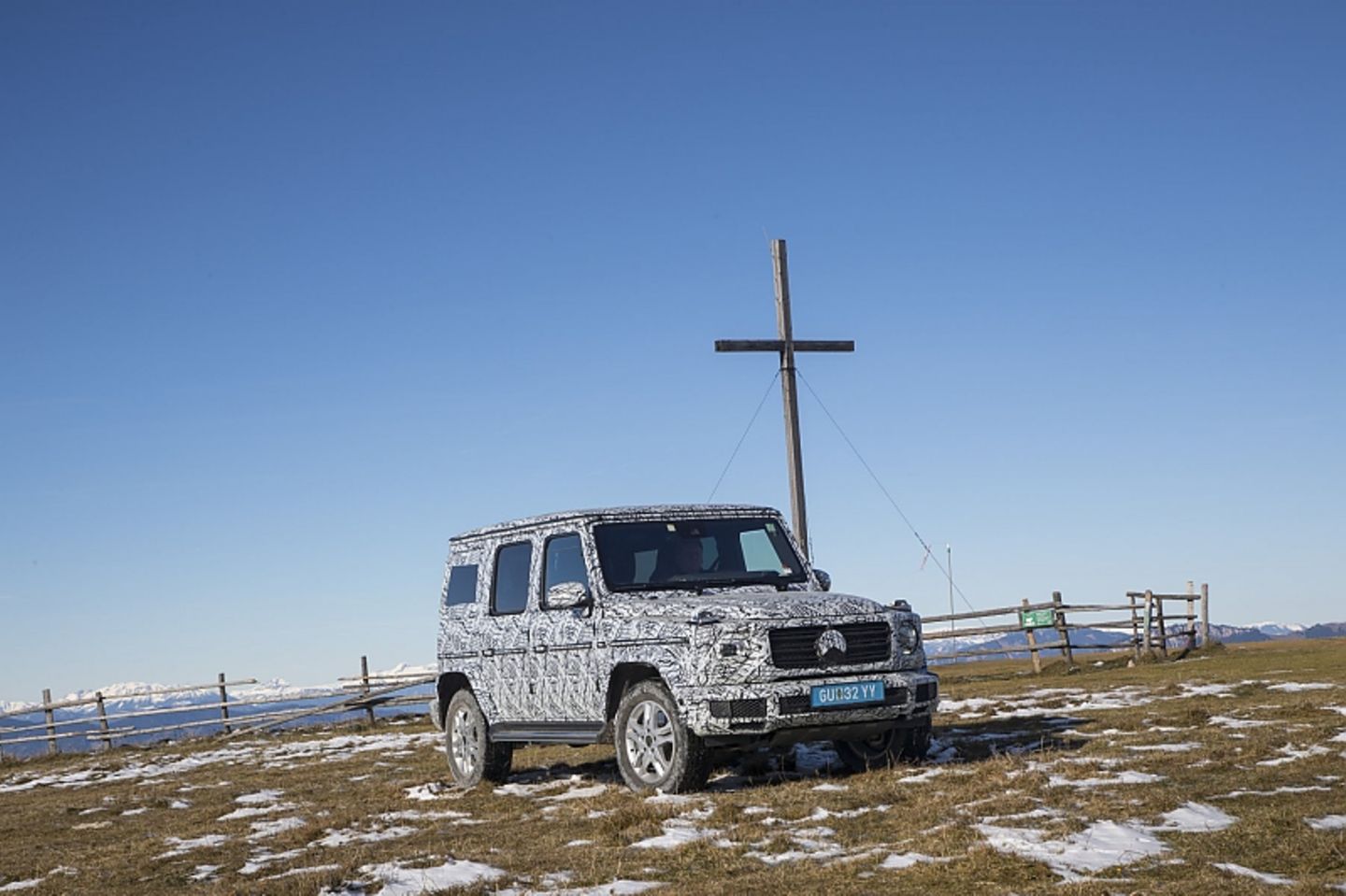 Mercedes G-Klasse 2018 - hoch auf dem Schöckl-Gipfel