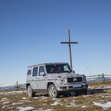 Mercedes G-Klasse 2018 - hoch auf dem Schöckl-Gipfel