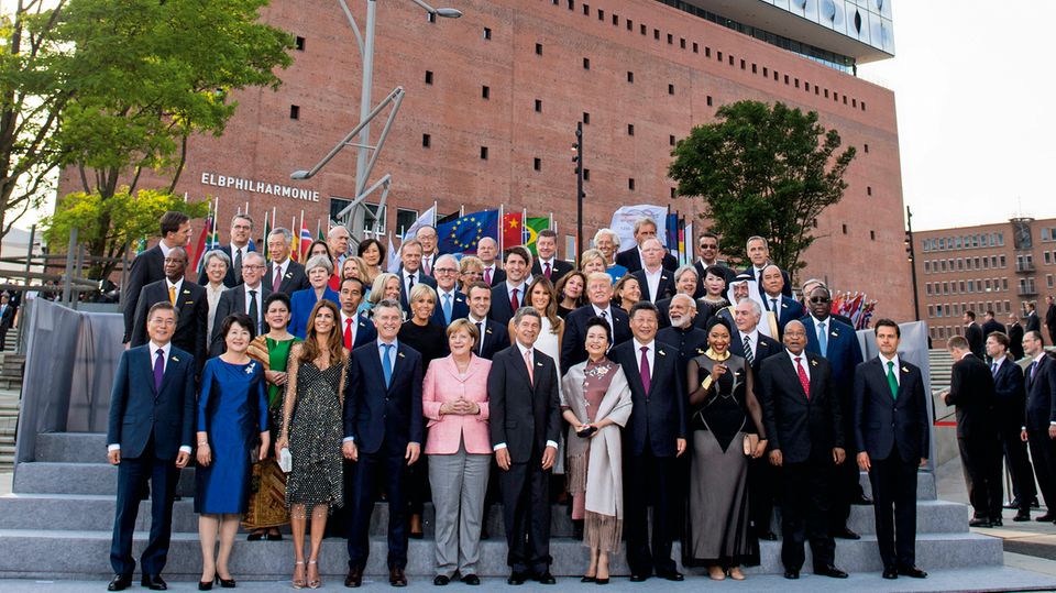 Staatschefparade beim G20-Gipfel Anfang Juli 2017