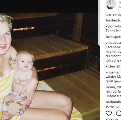 Melanie Müller mit Baby