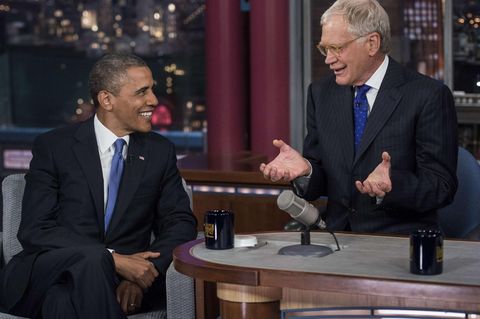 David Letterman und Barack Obama