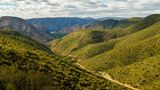 Baviaanskloof  In den einsamen Baviaanskloof-Bergen findet sich auf kleiner Fläche fast die gesamte Flora des Landes: Savanne, Wald, Grasland, Fynbos. Eine Tageswanderung, für die man sich anmelden muss, führt zu den Cedar Falls. Die einsamen Wege kreuzen hin und wieder auch Paviane und Springböcke. Wer mehr Zeit hat, begibt sich auf den mehrtägigen "Leopard Trail". Achtung: Die großen Feuer Ende 2016 haben viel Vegetation zerstört, die Pflanzen erholen sich aber ziemlich schnell.  Infos: Straße von Uniondale bis Patensie, Touren (inklusive Gepäcktransport) unter www.gobaviaans.co.za