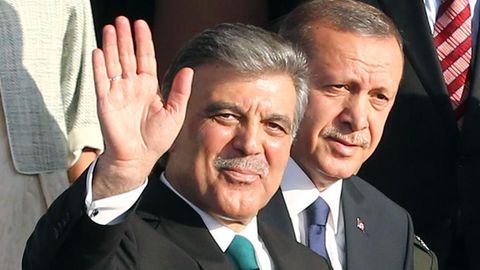 Abdullah Gül bei der Zeremonie zur Übergabe des Präsidentenamtes an Recep Tayyip Erdogan im August 2014