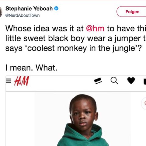 Shitstorm: "Coolster Affe im Dschungel" - H&M empört mit rassistischer Werbung