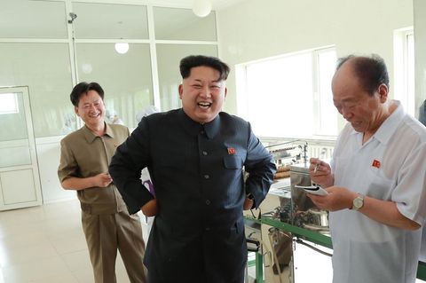 Kim Jong Un lacht