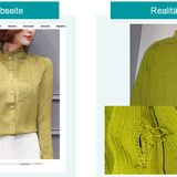 Fast schon harmlos erscheinen dagegen die Mängel an dieser Bluse von Tidebuy.com - ein Flecken und ein paar aufgeribbelte Nähte.