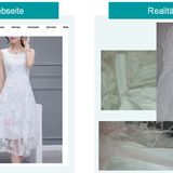 Albtraum in Weiß: Bei diesem Modell von Tidebuy.com war das Innenkleid falsch herum angenäht und der Reißverschluss nicht sauber abgenäht. Außerdem war das Kleid zu kurz und der Rock wies ein Loch auf. Insgesamt konstatieren die Verbraucherschützer bei zehn von 13 bestellten Kleidungsstücken teils erhebliche Mängel sowie in vier Fällen völlig andere Materialien als angegeben. Zudem gab es oft bei der Rückgabe große Schwierigkeiten.