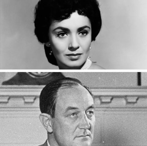 Susan Cabot, der jordanische König Hussein I.,Robert Maheu und Edwin Pauley