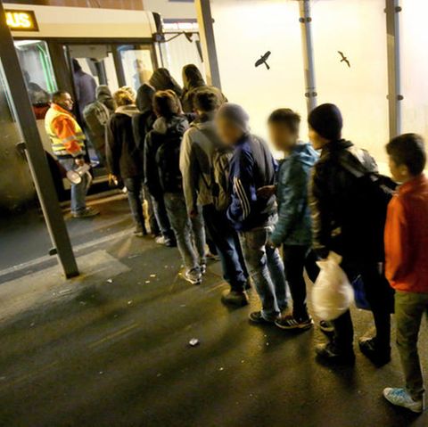 Flüchtlingskinder in einer Transitzone in Rostock (Symbolbild)