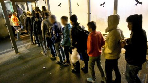 Flüchtlingskinder in einer Transitzone in Rostock (Symbolbild)