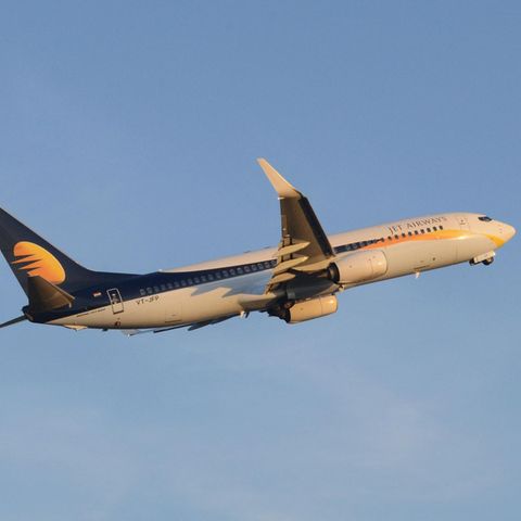  Indian Jet Airways Flugzeug am Sardar Vallabhbhai Patel International Airport 
