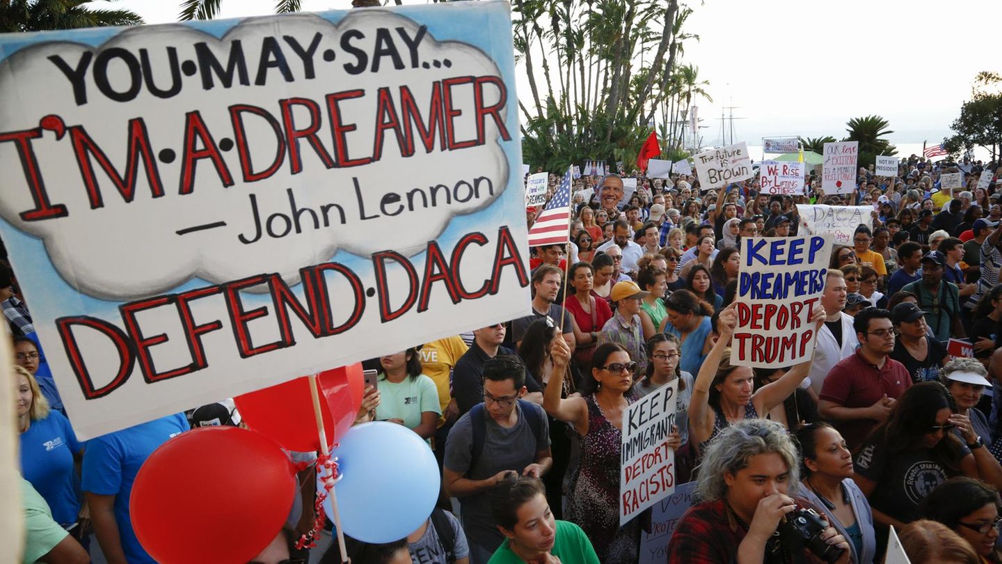 Demonstration gegen Donald Trumps Entscheidung, das Dreamer-Programm auszusetzen