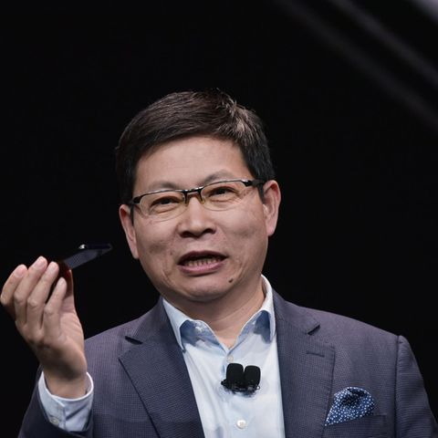 Huawei-Chef Richard Yu bei der Präsentation des Mate 10 Pro auf der CES in Las Vegas