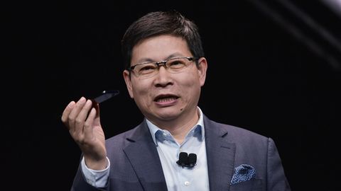 Huawei-Chef Richard Yu bei der Präsentation des Mate 10 Pro auf der CES in Las Vegas