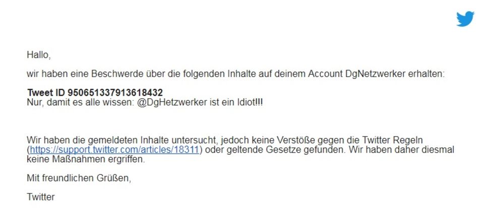 NetzDG im Selbstversuch: Wir haben uns bei Facebook und Twitter beschimpft: Was gesperrt wurde - und was nicht NetzDG im Selbstversuch: Wir haben uns bei Facebook und Twitter beschimpft: Was gesperrt wurde - und was nicht