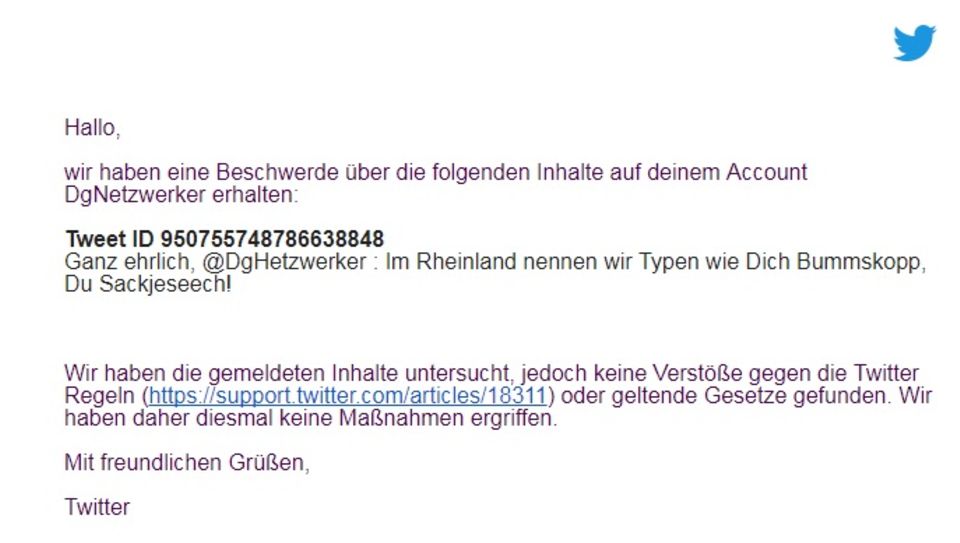 NetzDG im Selbstversuch: Wir haben uns bei Facebook und Twitter beschimpft: Was gesperrt wurde - und was nicht NetzDG im Selbstversuch: Wir haben uns bei Facebook und Twitter beschimpft: Was gesperrt wurde - und was nicht