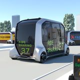 Wo darf es beim Schuhe kaufen hingehen?  Mit seinem Konzept "e-Palette" lehnt sich Toyota weit aus dem Fenster. Die selbstfahrenden Boxen sollen demnächst überall als mobile Läden, Arztpraxen und Schönheitssalons herumstehen, die den Kunden auch noch zum Wunschort bringen können. Auf Monitoren rund ums Auto wird gezeigt, um welche Variante es sich handelt. Toyota hat etwa Partnerschaften mit Amazon, Mazda und Pizza Hut angekündigt. Ob und wann die lustigen Kisten wirklich kommen, ist aber noch offen.