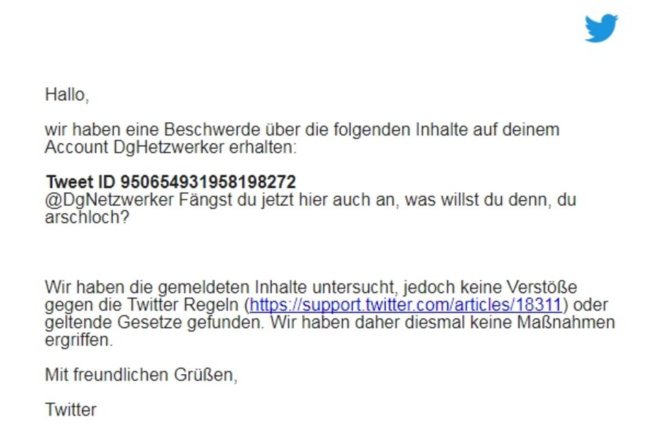 NetzDG im Selbstversuch: Wir haben uns bei Facebook und Twitter beschimpft: Was gesperrt wurde - und was nicht NetzDG im Selbstversuch: Wir haben uns bei Facebook und Twitter beschimpft: Was gesperrt wurde - und was nicht
