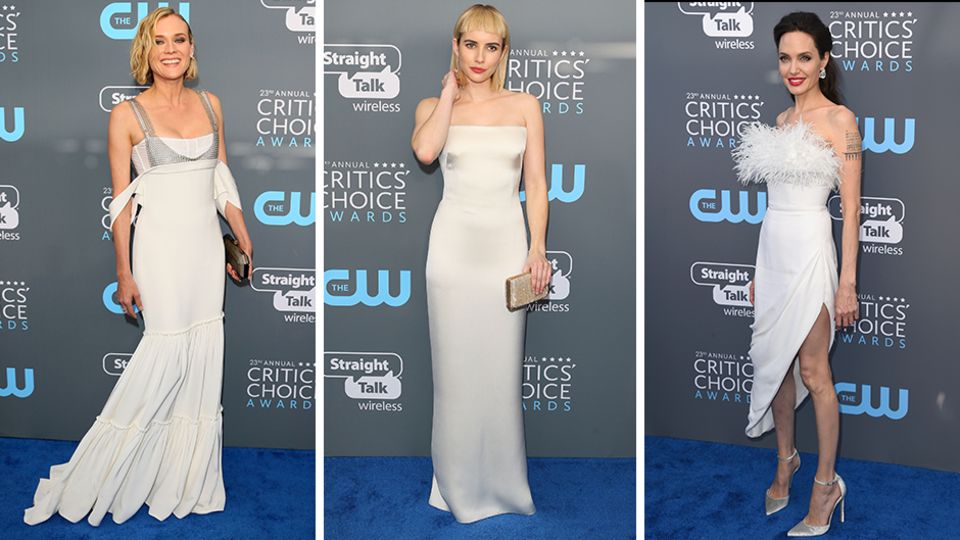 Diane Kruger, Emma Roberts und Angelina Jolie kamen in weißer Robe