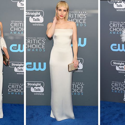 Diane Kruger, Emma Roberts und Angelina Jolie kamen in weißer Robe
