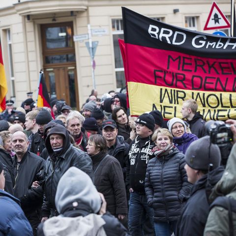 Reichsbürger auf einer Demo