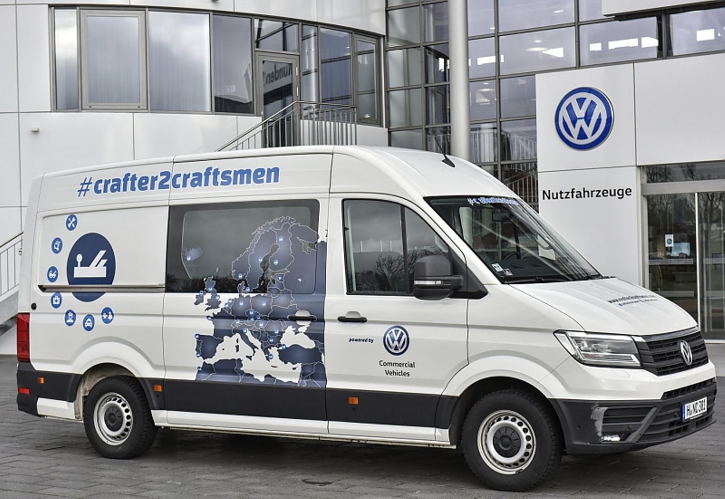 VW e-Crafter - auch er ist im elektrischen Probebetrieb unterwegs