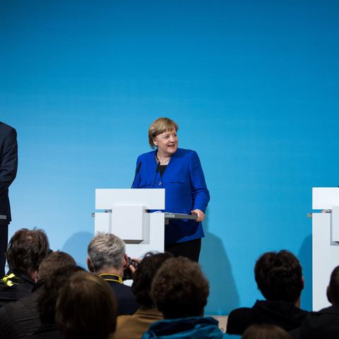Horst Seehofer (CSU), Angela Merkel (CDU) und Martin Schulz (SPD)