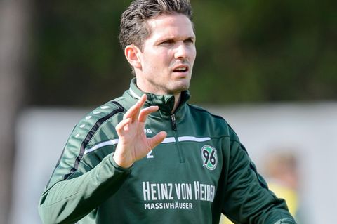 Leon Andreasen während eines Trainings des Bundesligisten Hannover 96