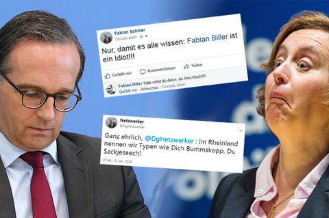 Heiko Maas, Alice Weidel, Twitter- und Facebook-Screenshots zum NetDG