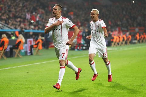 Franck Ribery nach seinem Treffer zum zwischenzeitlichen 2:0 beim Auftakt der Bundesliga-Rückrunde des FC Bayern