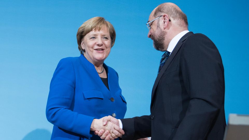 News des Tages: Angela Merkel (CDU) und Martin Schulz (SPD) haben sondiert und sind selbst ganz zufrieden mit ihrem Ergebnis Angela Merkel (CDU) und Martin Schulz (SPD) haben sondiert und sind selbst ganz zufrieden mit ihrem Ergebnis