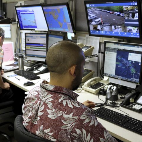 Ein Blick in das Kommandozentrum der hawaiiansichen Katastrophenschutzbehörde (Archivbild)