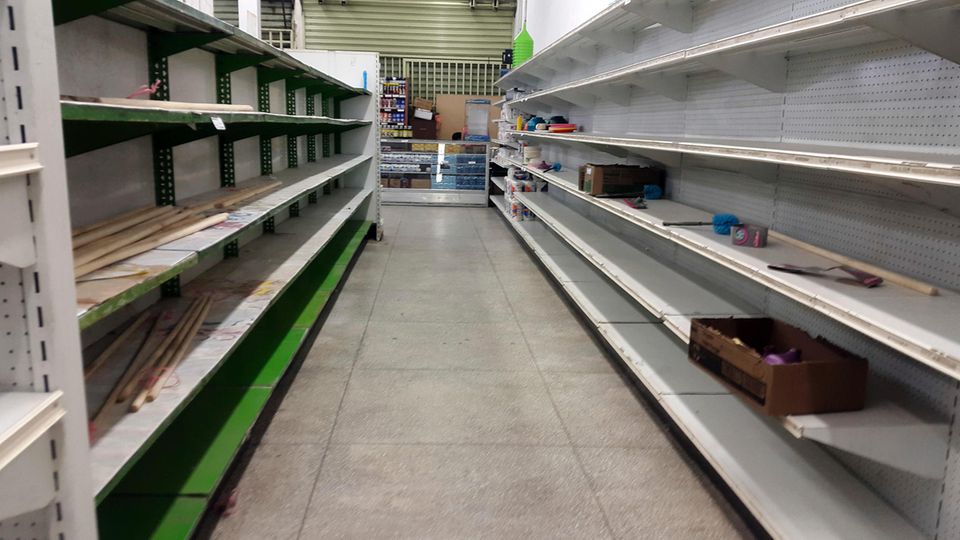Leerer Supermarkt in Venezuela