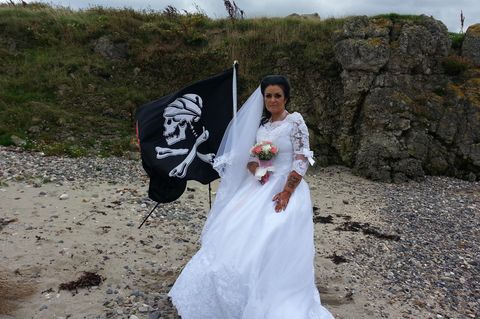Amanda Teague an ihrem Hochzeitstag