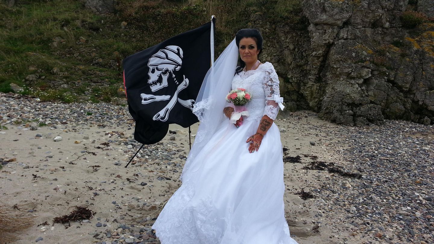 Amanda Teague an ihrem Hochzeitstag