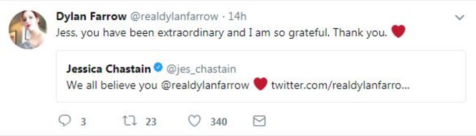 Dylan Farrow Jessica Chastain
