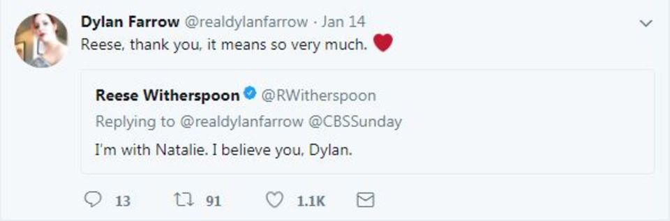 Dylan Farrow Reese Witherspoon Dylan Farrow Reese Witherspoon