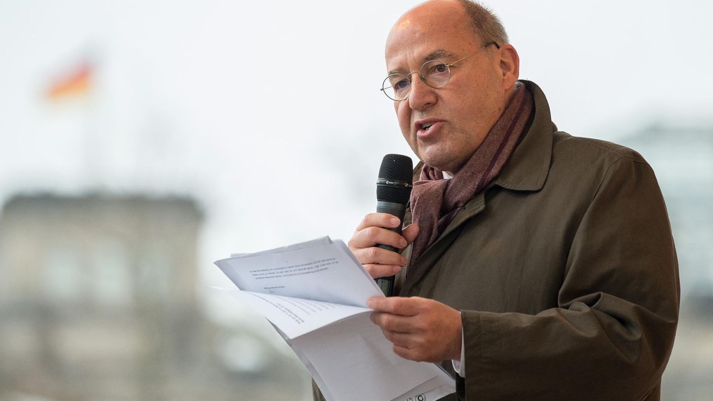 Gregor Gysi bei einer Rede in Berlin