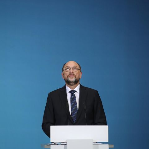 SPD-Chef Martin Schulz blickt nach oben.
