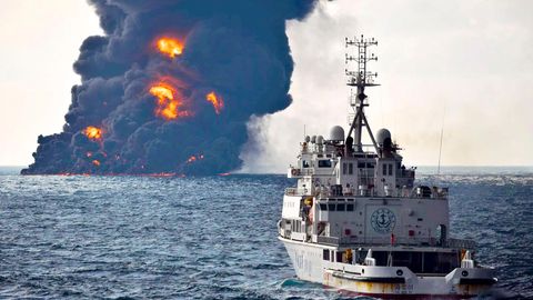 Der in Brand geratene Öltanker "Sanchi" versank im Ostchinesischen Meer