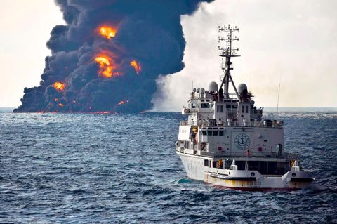 Der in Brand geratene Öltanker "Sanchi" versank im Ostchinesischen Meer