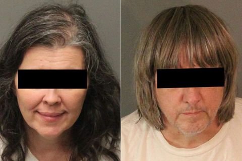 Polizeifotos zeigen links eine Frau und rechts einen Mann, die ihre 13 Kinder in Kalifornien gefangen gehalten haben sollen