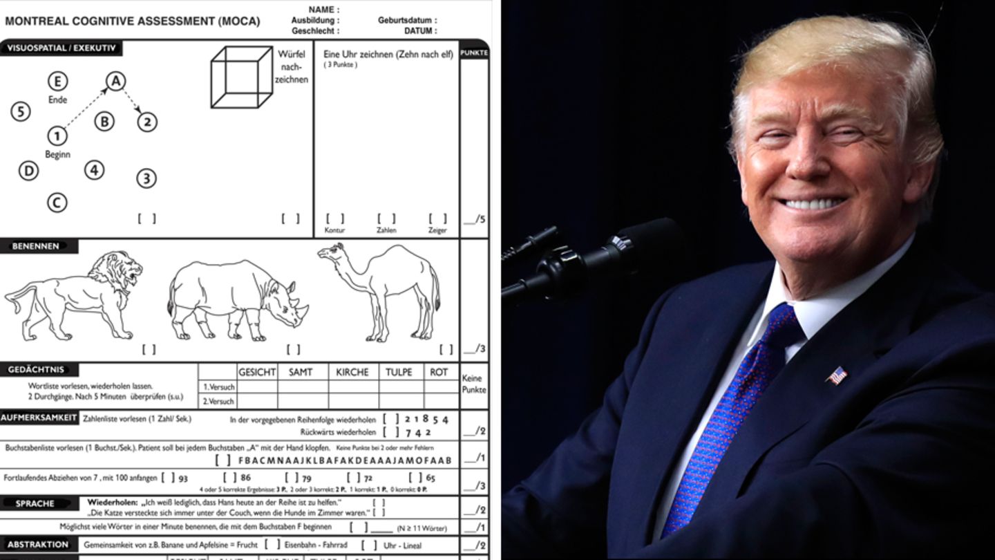 Das "MoCA"-Formular und US-Präsident Donald Trump