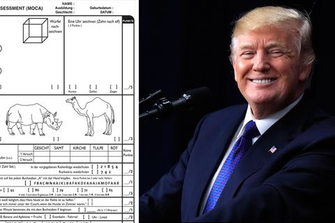 Das "MoCA"-Formular und US-Präsident Donald Trump