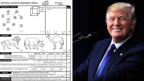 Das "MoCA"-Formular und US-Präsident Donald Trump