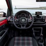 Typisch GTI: Die Karo-Muster in den Sitzen des VW up! GTI